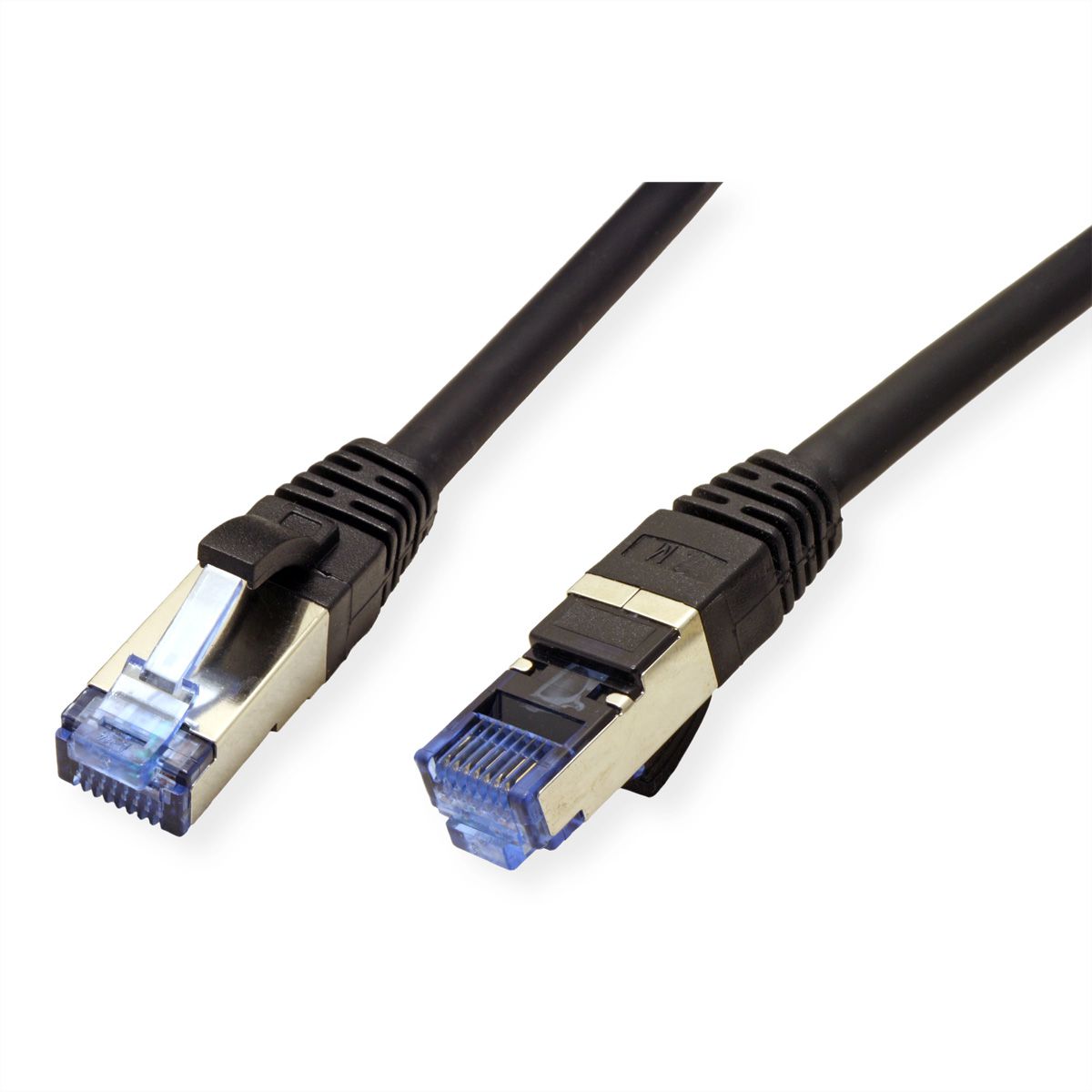 VALUE Patchkabel Cat.6A (Class EA) S/FTP (PiMF), LSOH, schwarz, 1 m