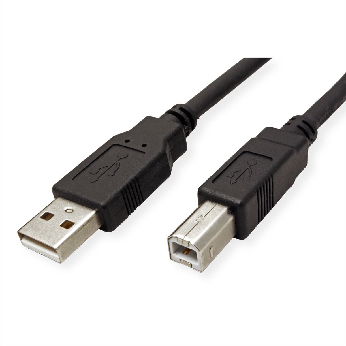 ROLINE GREEN USB 2.0 Kabel, Typ A-B, schwarz, 1,8 m