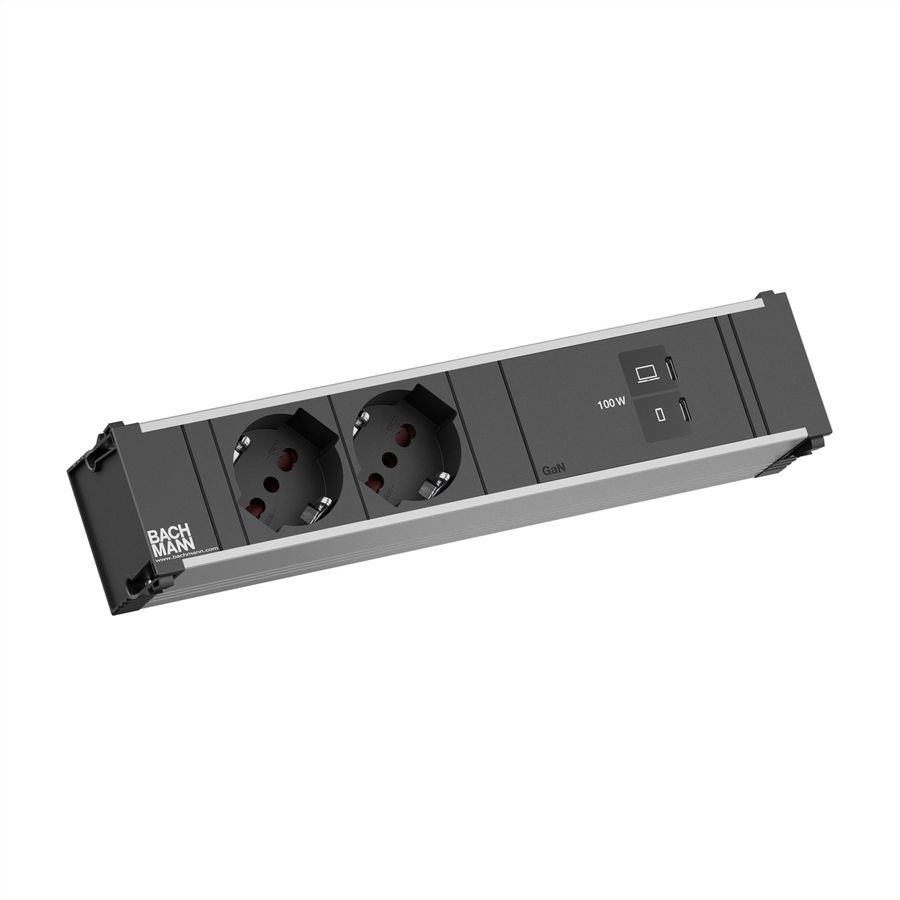 BACHMANN CONI 2xP40 1xUSB C/C 100W, L=0,2m