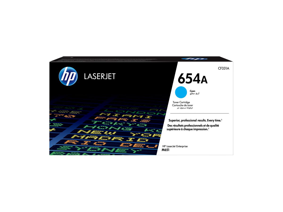 HP 654A Cyan Original LaserJet Tonerkartusche