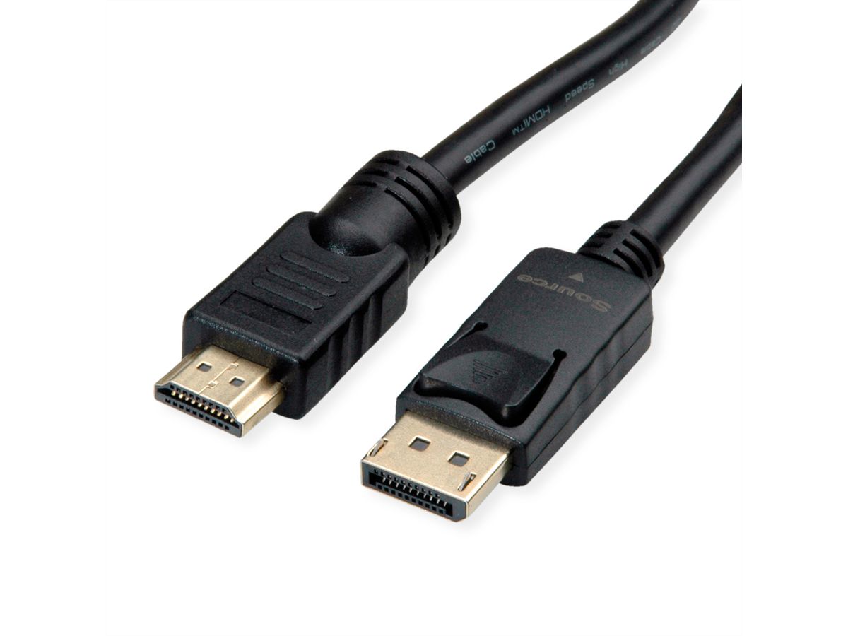 ROLINE DisplayPort Kabel DP - UHDTV, ST/ST, schwarz, 7,5 m