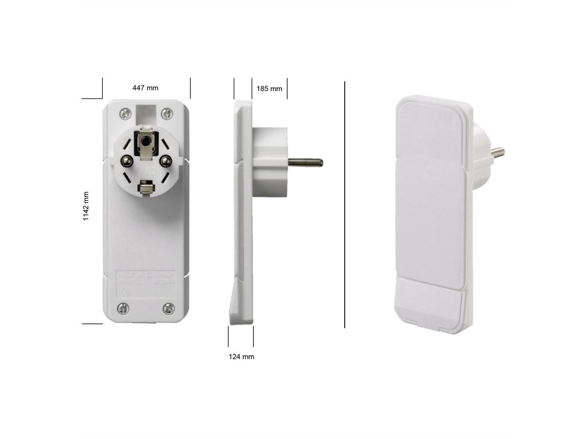 BACHMANN SMART PLUG Schutzkontakt Montagestecker, weiß