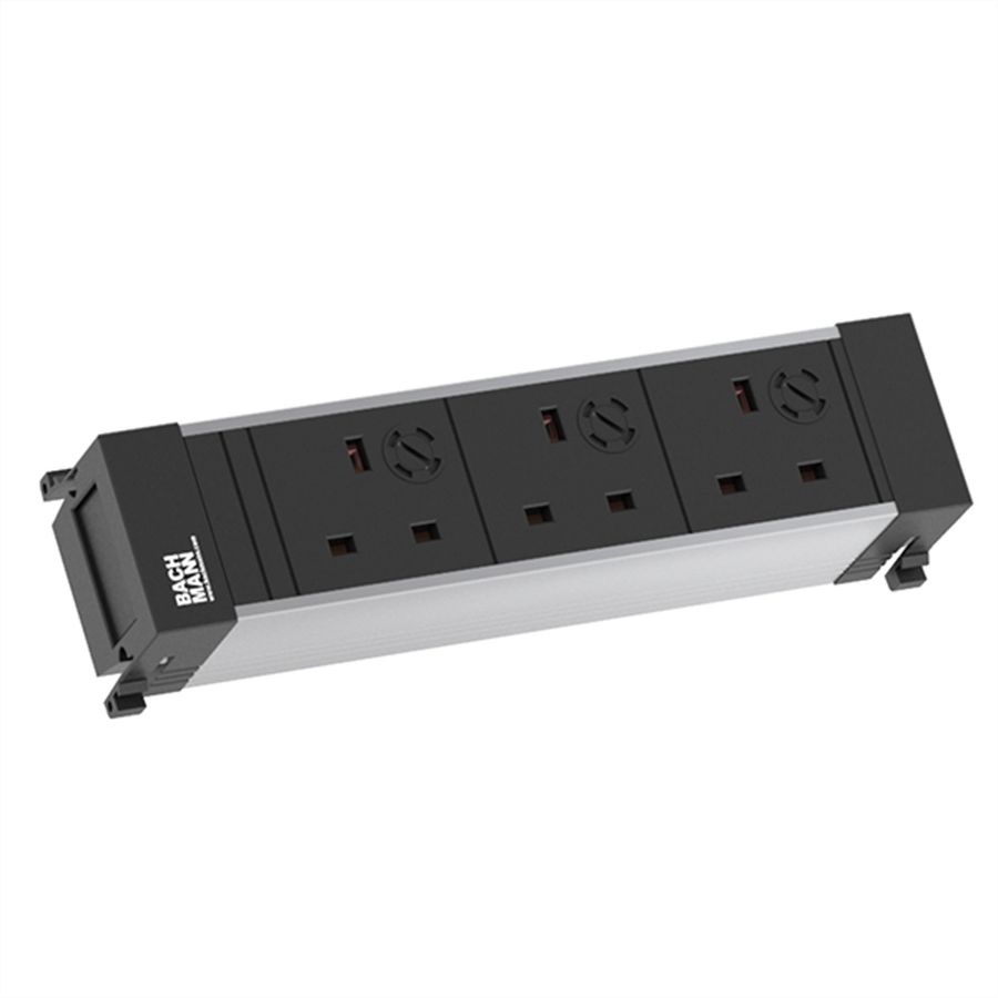 BACHMANN POWER FRAME 3xUK 90° 3,15A, Strom 0,2m GST18 United Kingdom