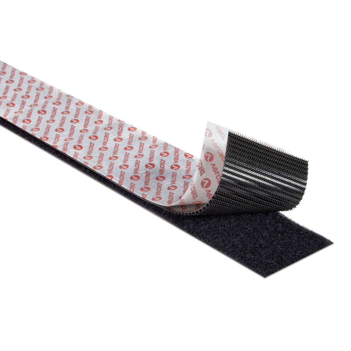 VELCRO® Klettband Extra Stark Selbstklebend, Haken & Flausch 50mm x 2.5m Schwarz