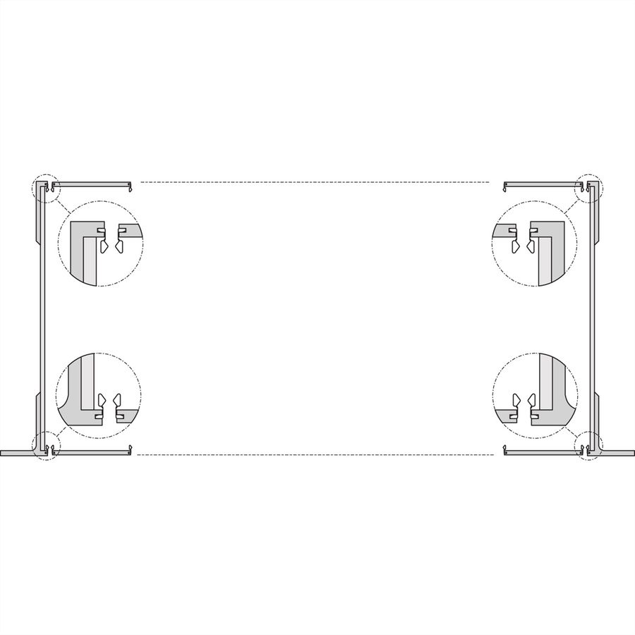 SCHROFF 19''-Winkel Typ F mit Grifflöchern für Edelstahldichtung - 19"WINKEL 3HE M.GR. 2STK