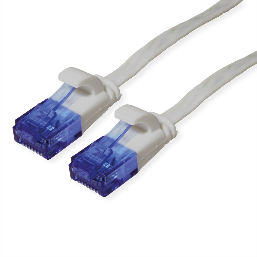 VALUE Patchkabel Cat.6A (Class EA) UTP, extra-flach, grau, 0,5 m