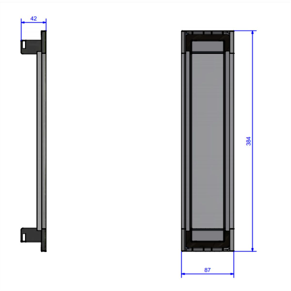 BACHMANN POWER FRAME COVER 6-fach mit Deckel schwarz