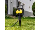 BACHMANN Gartensteckdose mit Erdspieß , 2x CEE 7/3, IP4, Outdoor