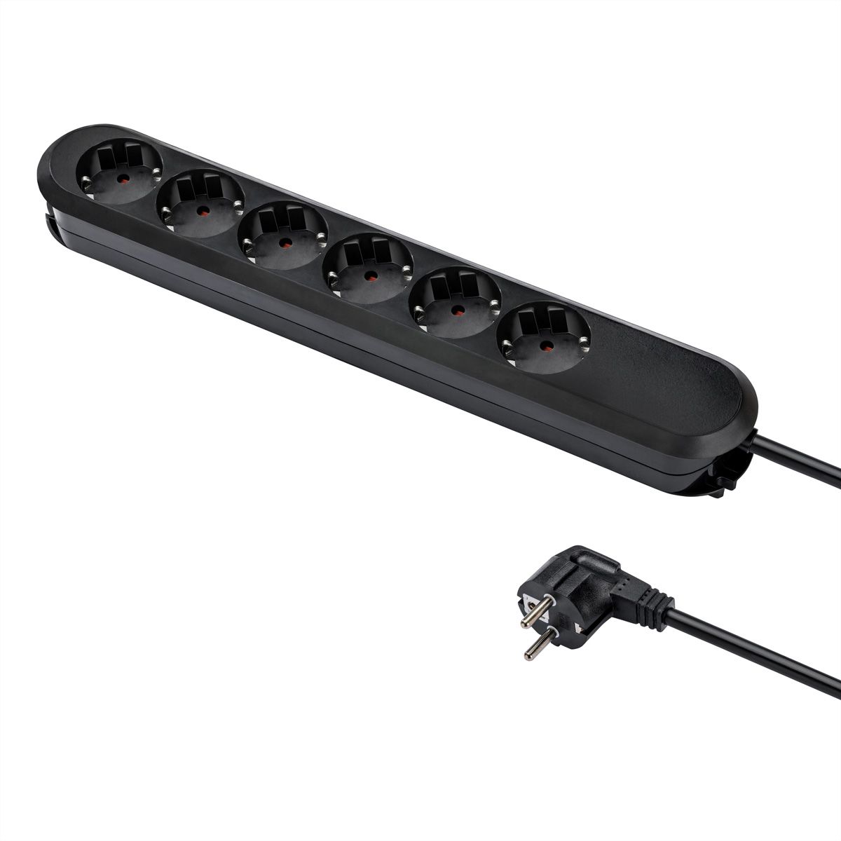 BACHMANN SMART Steckdosenleiste 6x Schutzkontakt, schwarz, 1,5 m