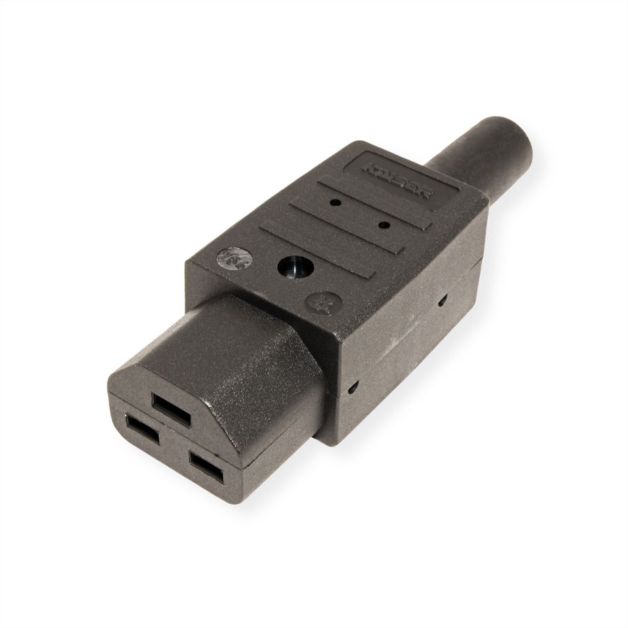 BACHMANN Kaltgerätekupplung IEC320 C21 16A/250VAC 155°, Schraubanschluß, schwarz