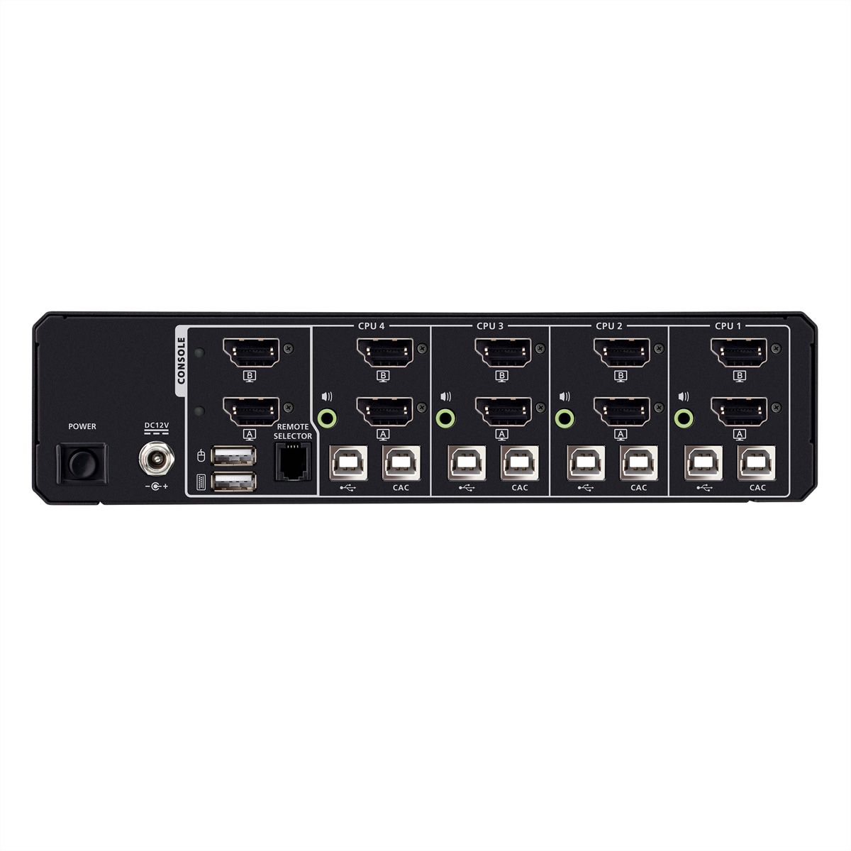 ATEN CS1144DPH4C 4-Port USB 5K DP/HDMI, Dual Bildschirm Universal Secure KVM Switch mit Cardreader