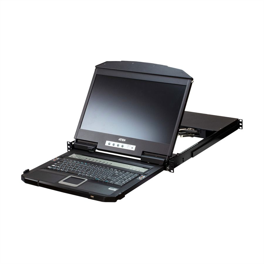 ATEN CL3884NW 4-Port Multi-View Dual Rail WideSceen LCD KVM, ES-Layout