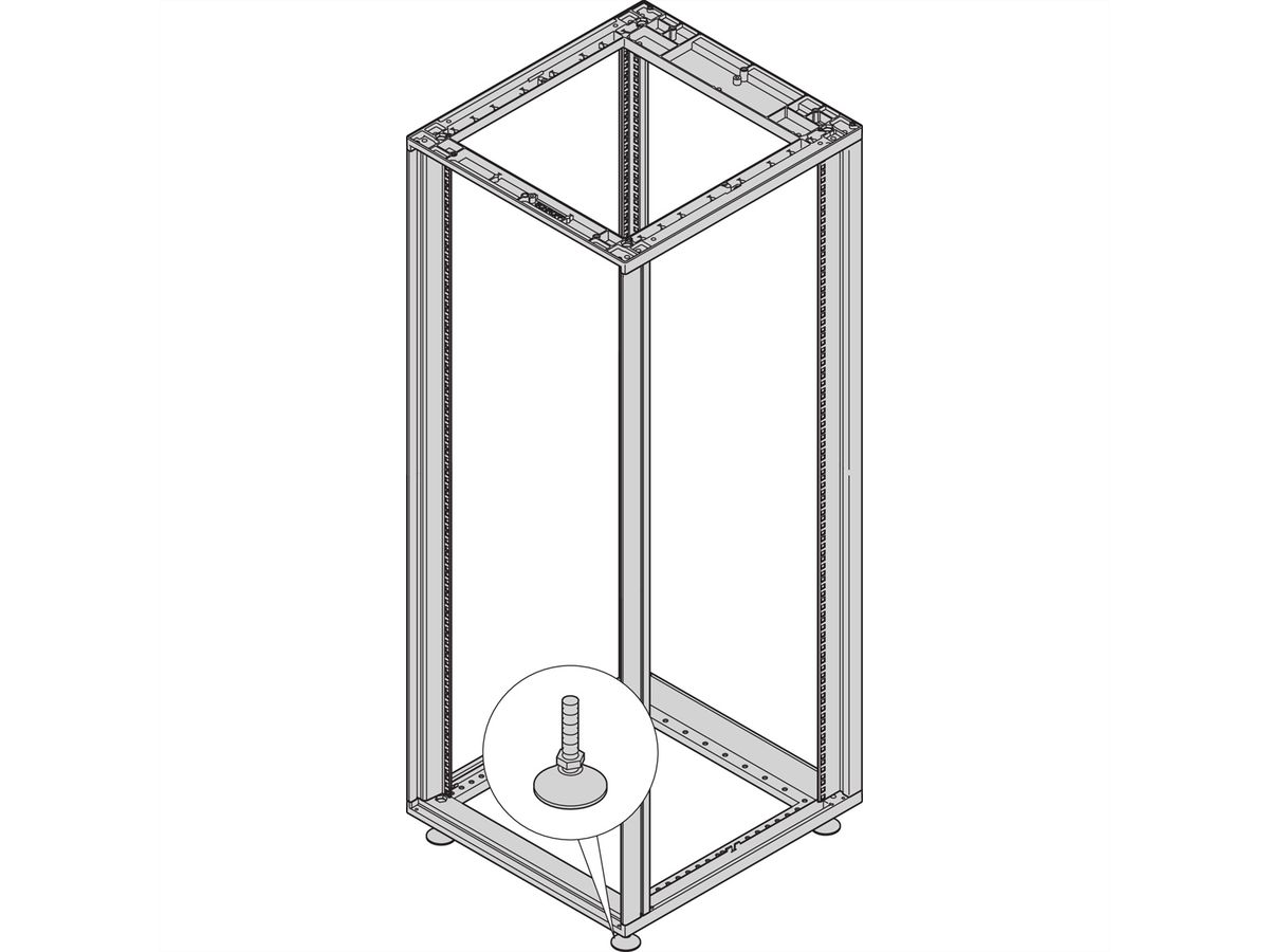 SCHROFF Nivellierfuss - NIVELLIERFUSSE 400KG 4STK