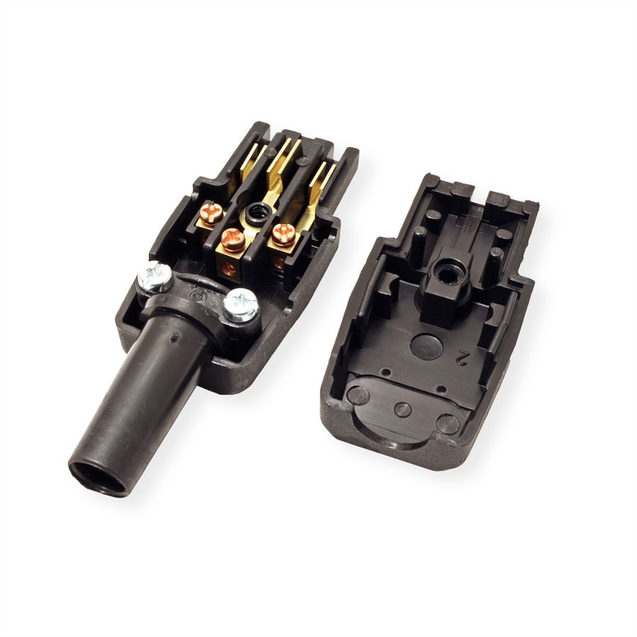 BACHMANN Kaltgerätekupplung IEC320 C13 10A/250VAC, Schraubanschluß, schwarz