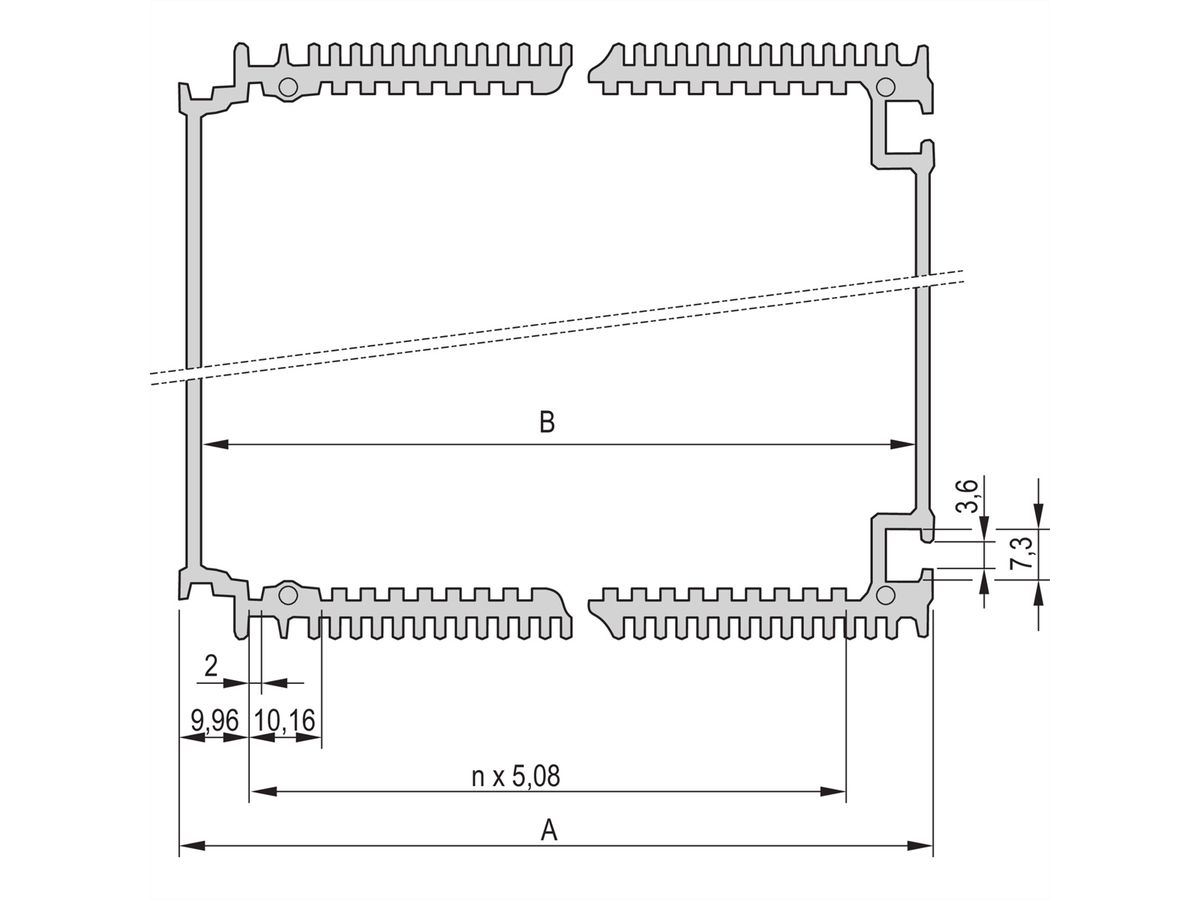 SCHROFF HF-Tubus - HF-TUBUS 3HE 21TE 167.0T