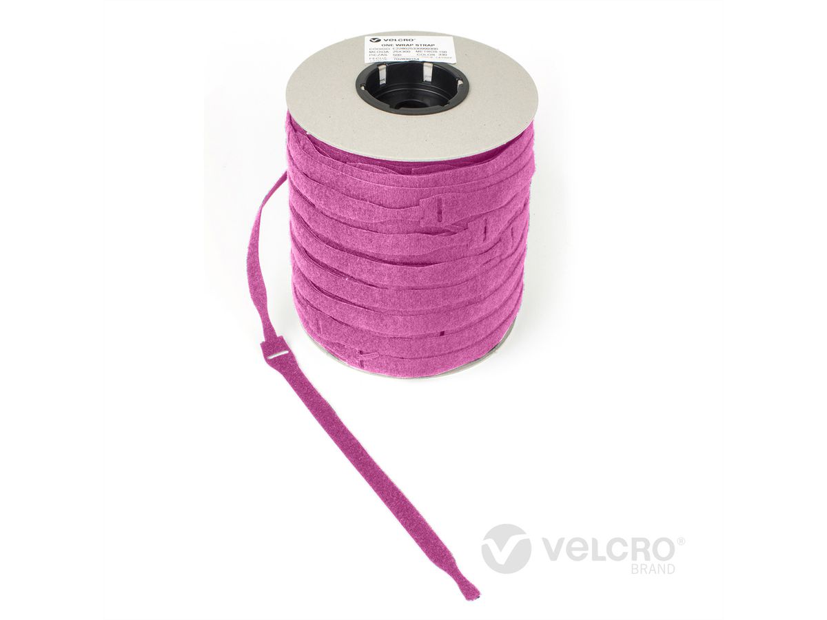 VELCRO® One Wrap® Strap 25mm x 300mm, 750 Stück, rosa