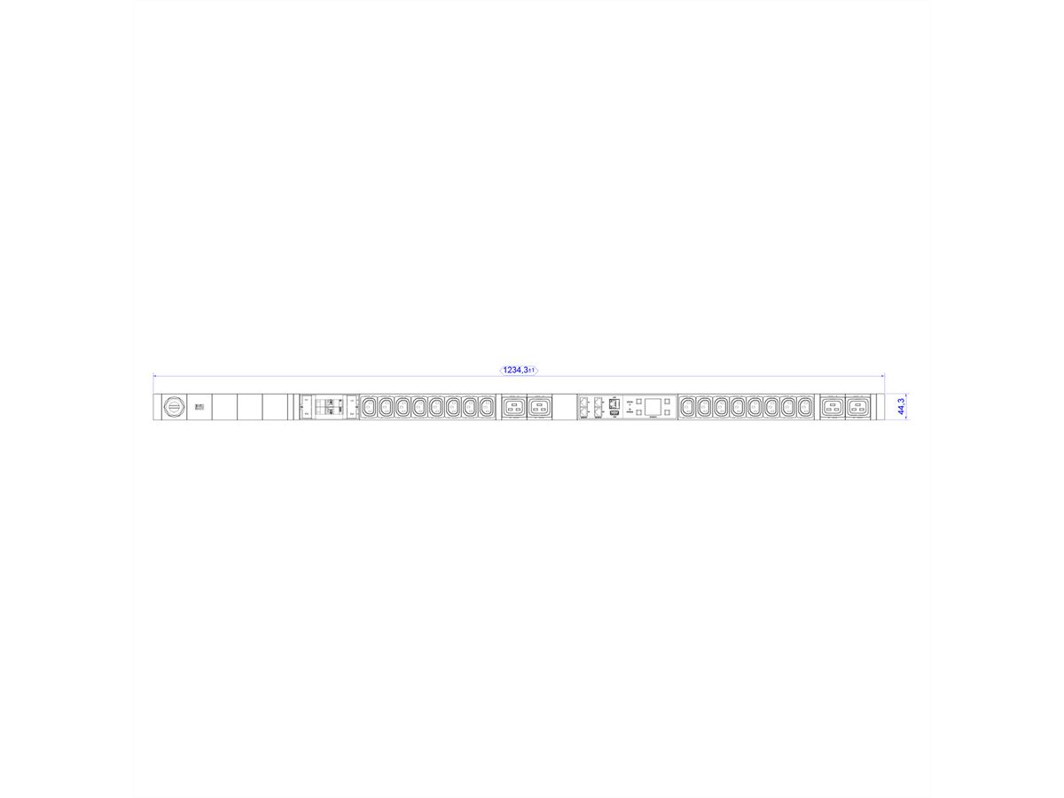 BACHMANN BN3000 16xC13 4xC19 2xLS, Messung pPh.16A H05VV-F 3G4mm CEE32A Lan