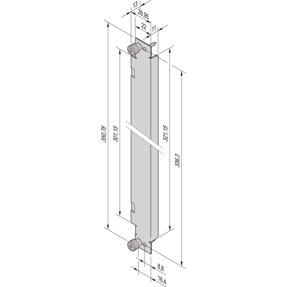 SCHROFF AdvancedTCA-Frontplatten - FRONTPL.8HE 6TE VA LS ATCA
