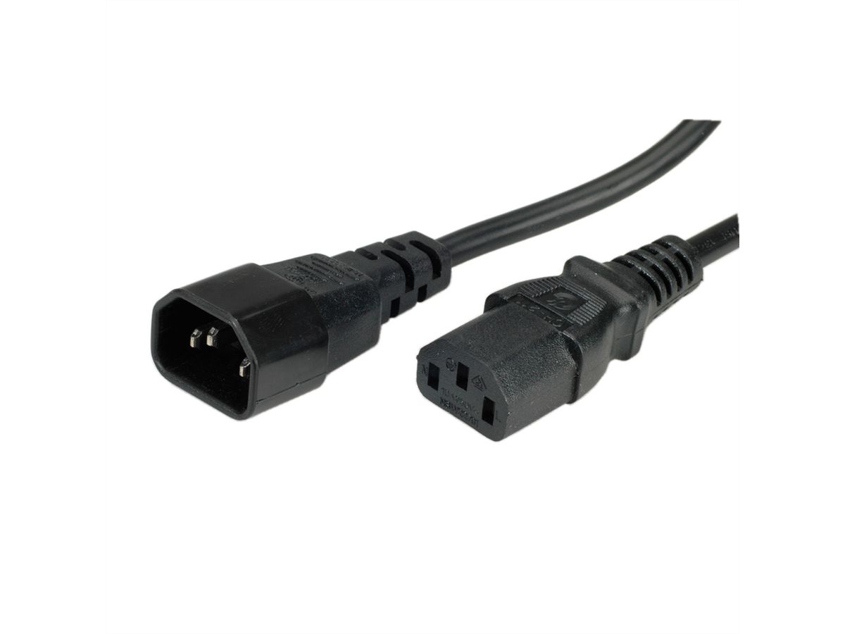 BACHMANN Kaltgeräte-Kabel 2,5m schwarz IEC320 C13-C14, 2,5 m