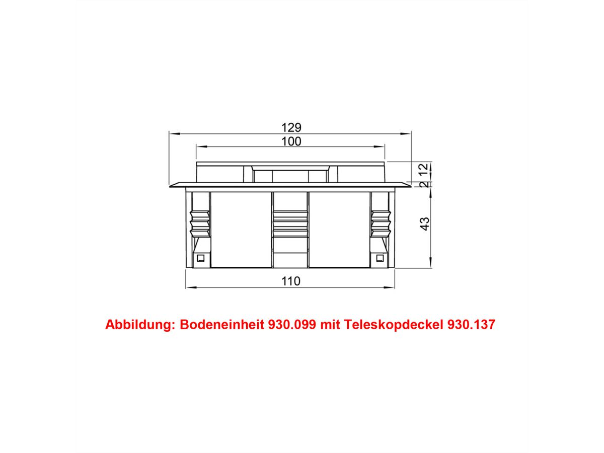 BACHMANN Easy-Outlet-Teleskopdeckel, schwarz