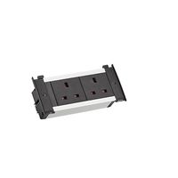 BACHMANN KAPSA XS 2xUK 13A schwarz, Strom 2,0m UK 13A United Kingdom