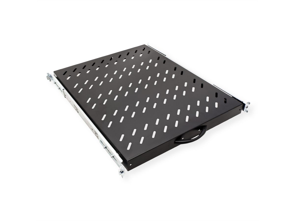 VALUE 19"-Fachboden ausziehbar, 420 x 568 mm, 25kg Traglast