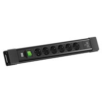 BACHMANN CONNECTUS 6xUTE 1xSchalter, 1xUSB C/C 45W L=2,0m CEE7/7 schwarz