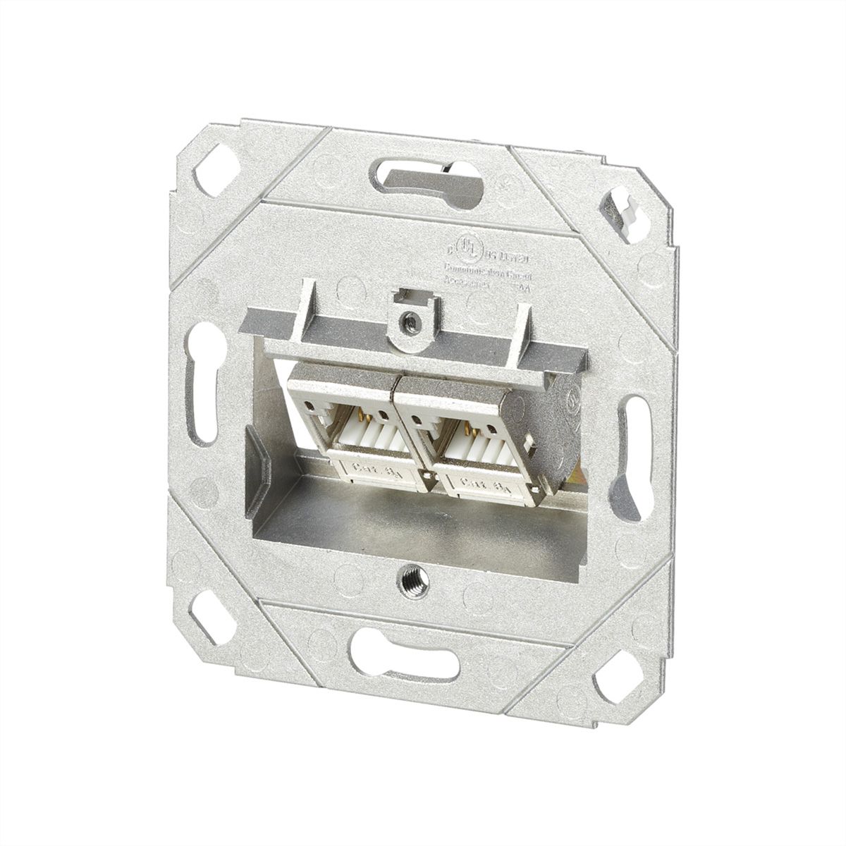 METZ CONNECT C6Amodul 2 Port 180°M UP0-Dose, reinweiß RAL9010