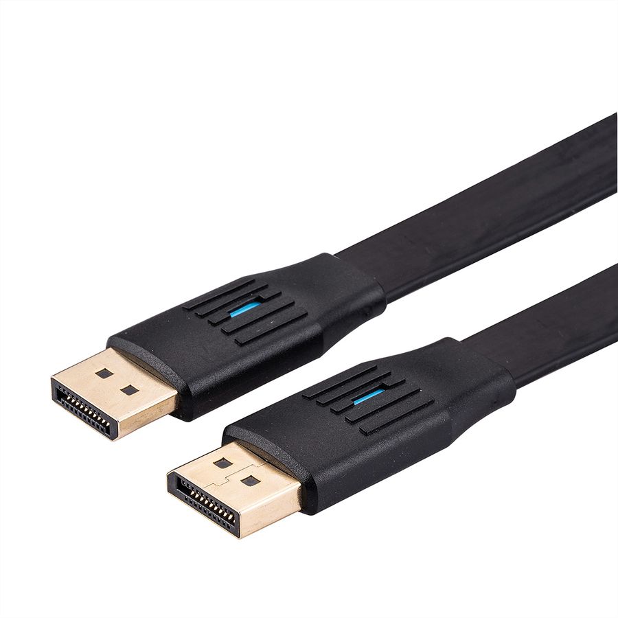 VALUE DisplayPort Kabel, v1.4, flach, DP ST/ST, schwarz, 3 m