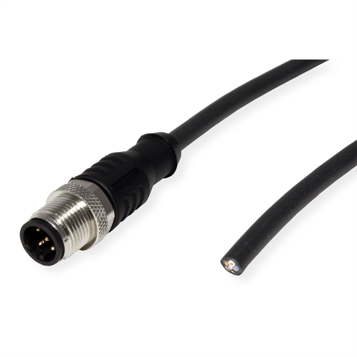 METZ CONNECT Sensor-/Aktorltg., M12-ST A-kodiert, gerade-freies Ende, ungeschirmt, 5polig, PUR, 2 m