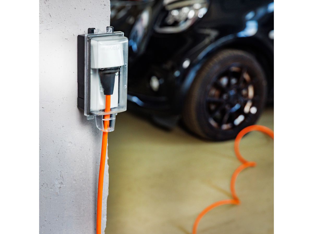 BACHMANN Außensteckdose abschließbar, Serie 9015, 230V/16A, 1x SKS