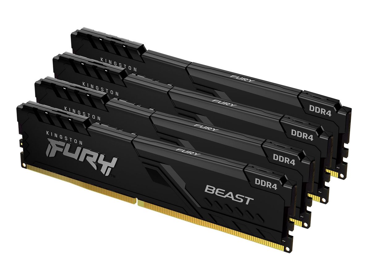 Kingston Technology FURY 64GB 3600MT/s DDR4 CL18 DIMM (4er-Kit) Beast Black