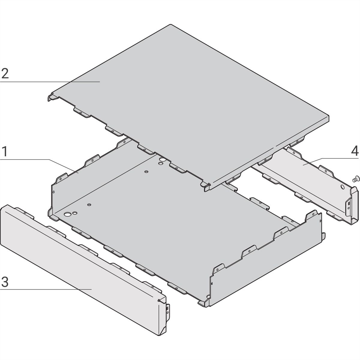 SCHROFF INTERSCALE M 44H 399B 310T, Modulares Tischgehäuse