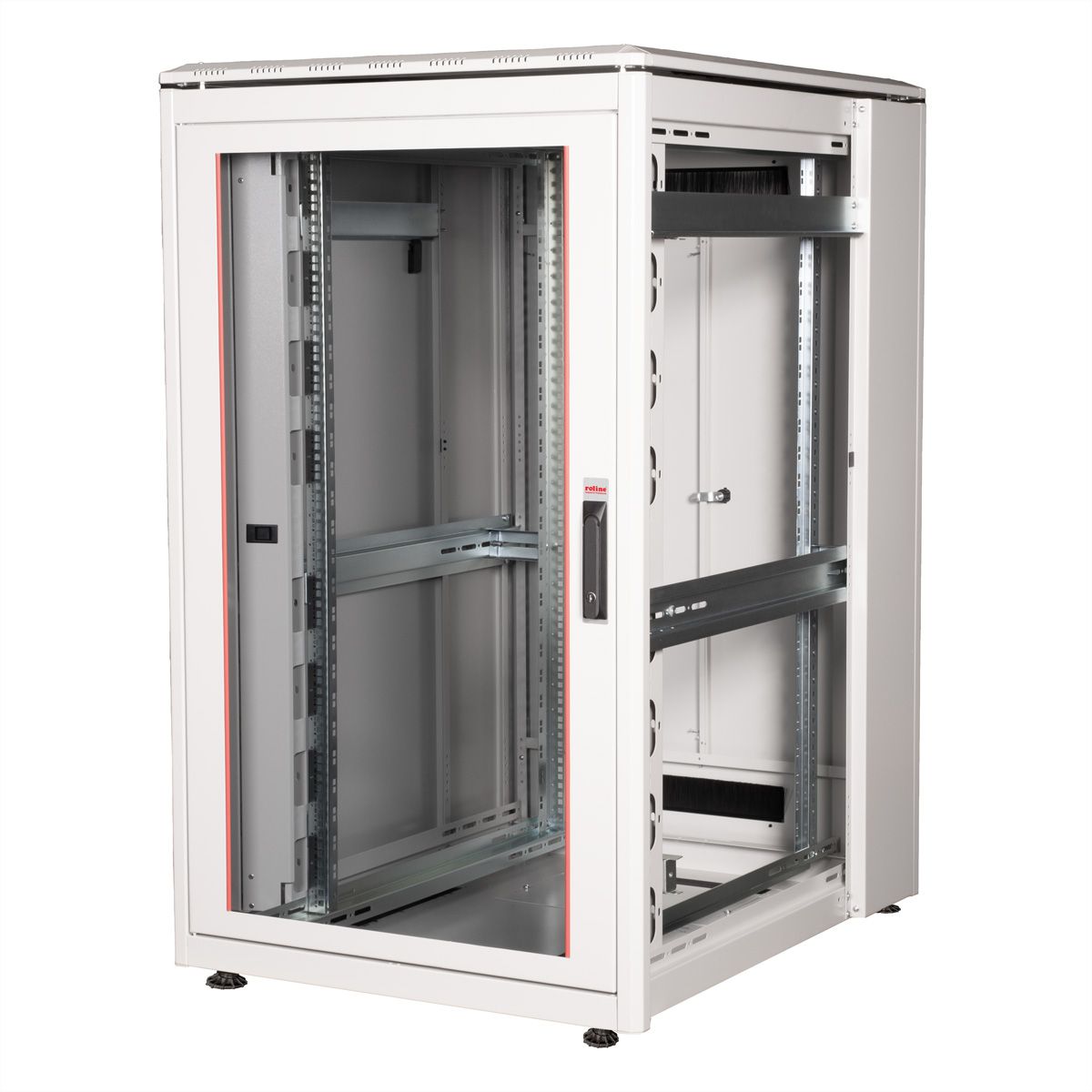 ROLINE 19-Zoll Netzwerkschrank Pro 26 HE, 800x1000 BxT Glastür grau
