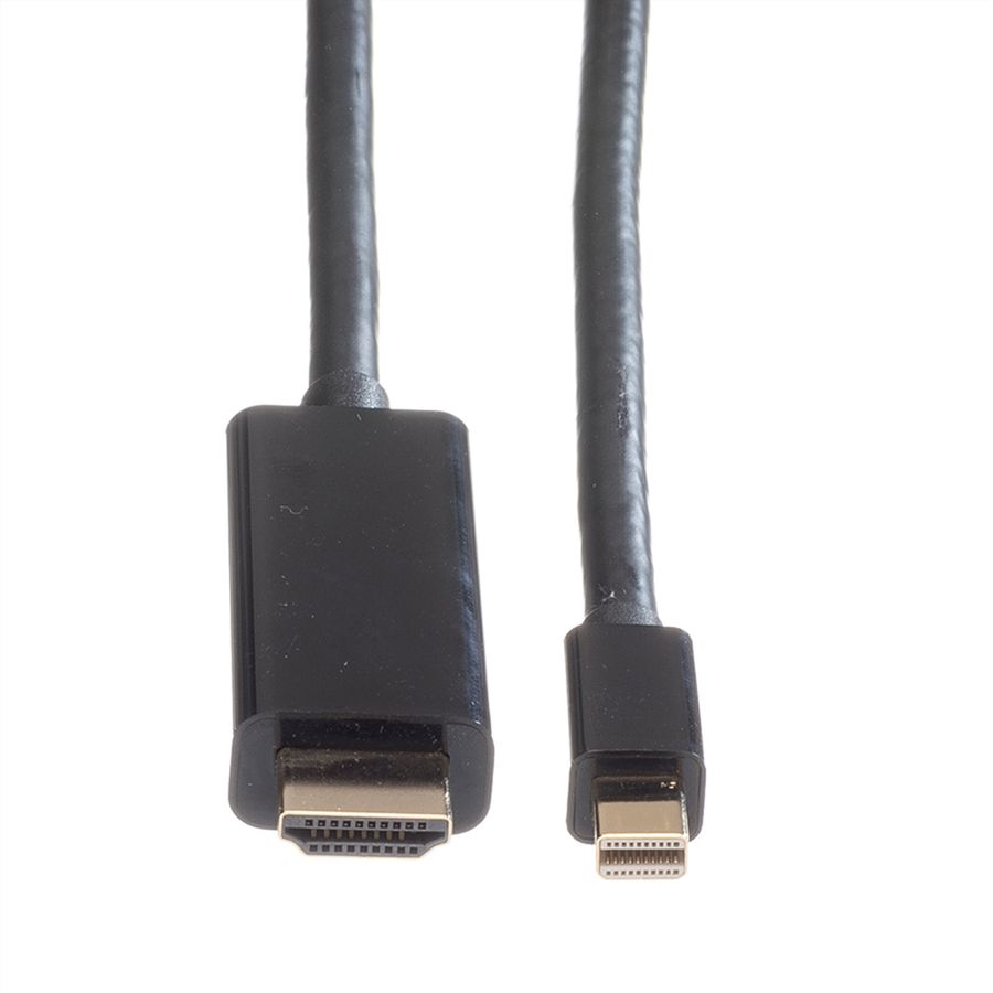 ROLINE Mini DisplayPort Kabel, Mini DP-UHDTV, ST/ST, schwarz, 1 m