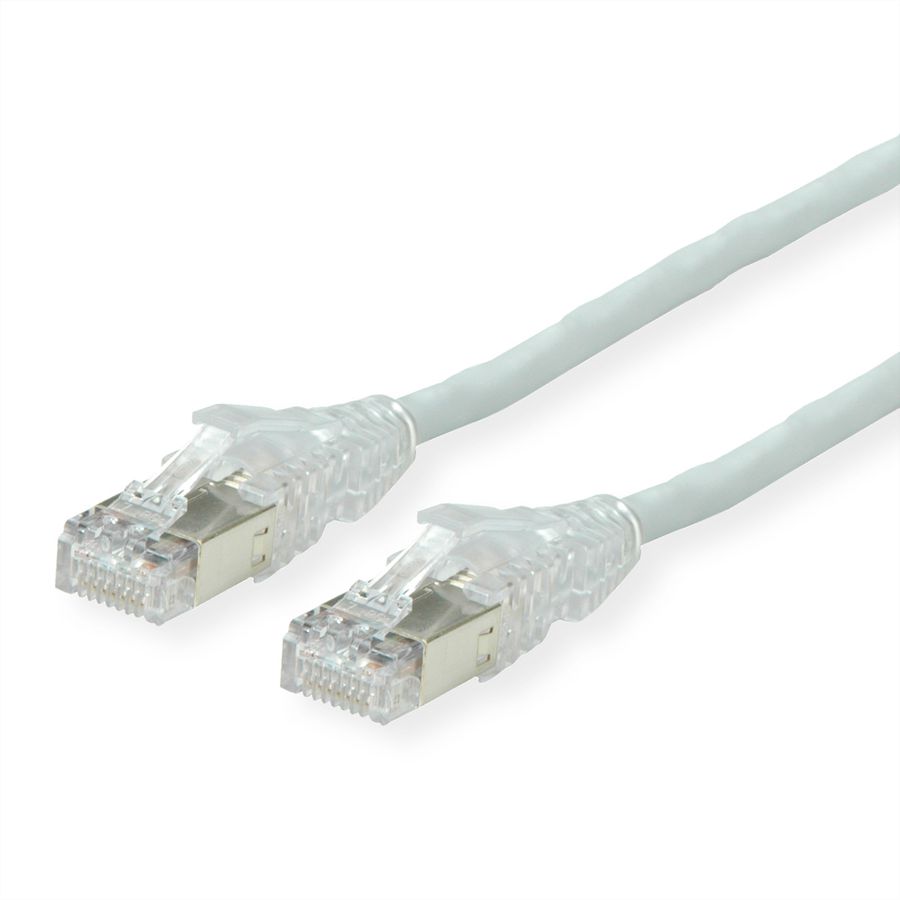 DÄTWYLER Patchkabel Cat.6A (Class EA) S/FTP, CU 7702 flex LSOH, AMP v2, gekreuzt, grau, 0,5 m