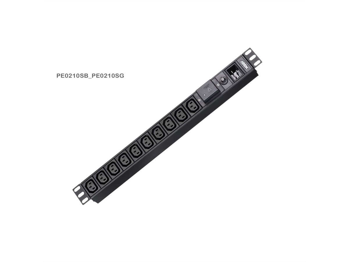 ATEN PE0210SG 1U 16A Basic PDU 10 Port