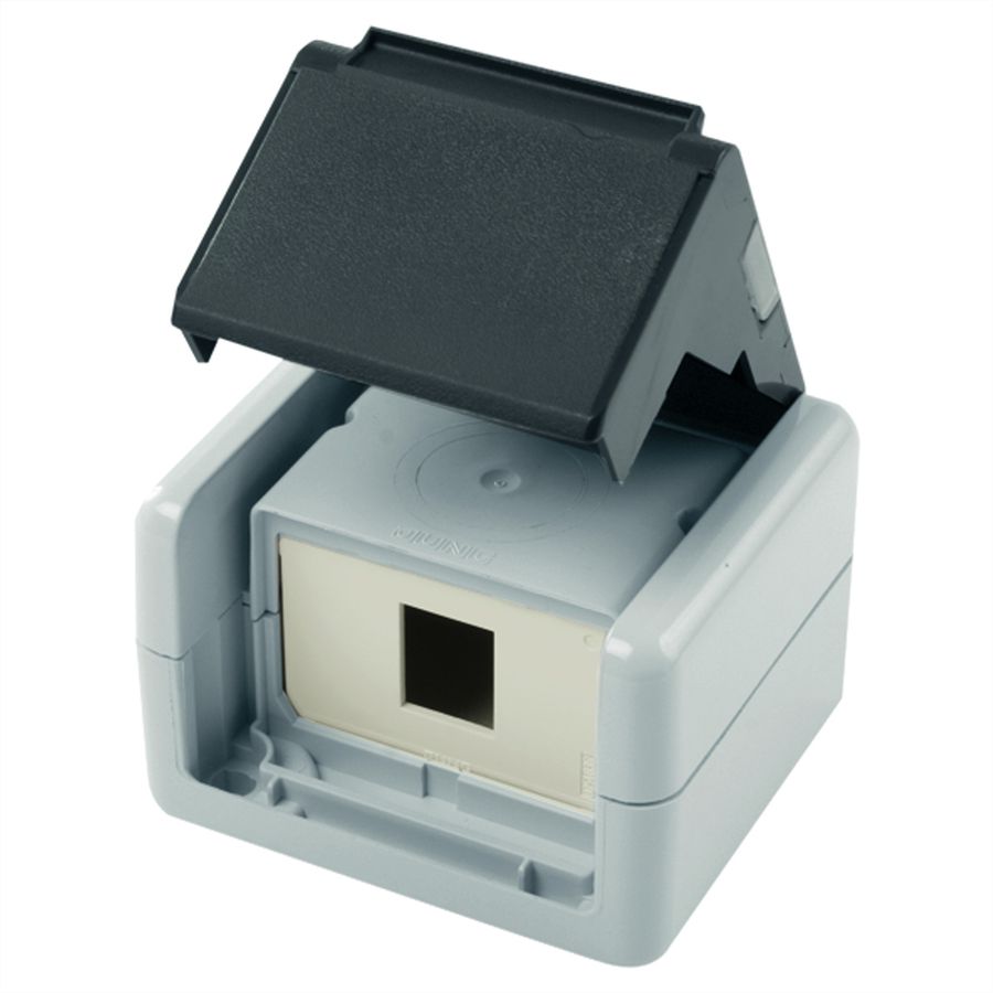 TELEGÄRTNER Gehäuse AP IP44, mit Mont-Einsatz für AMJ-Modul
