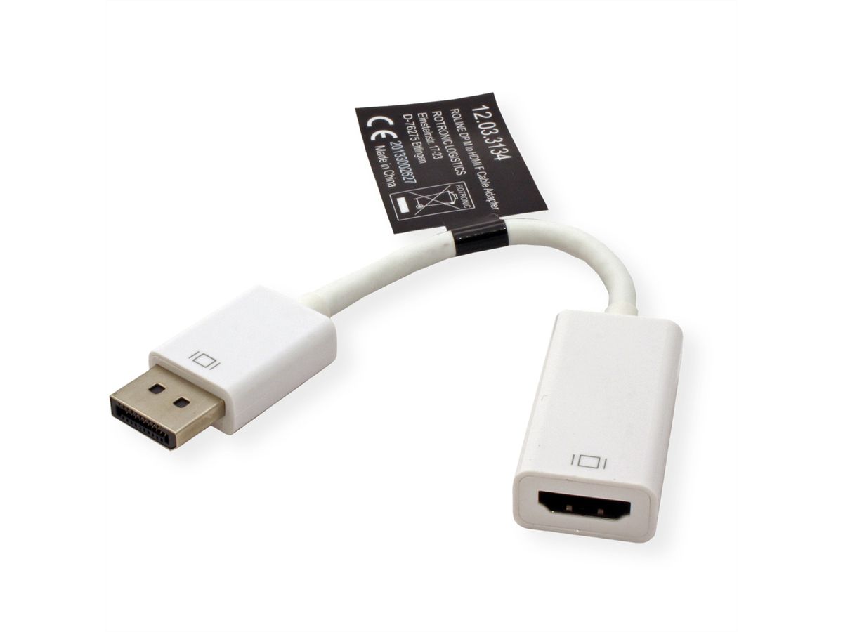 ROLINE DisplayPort-HDMI Adapter, DP Stecker-HDMI Buchse