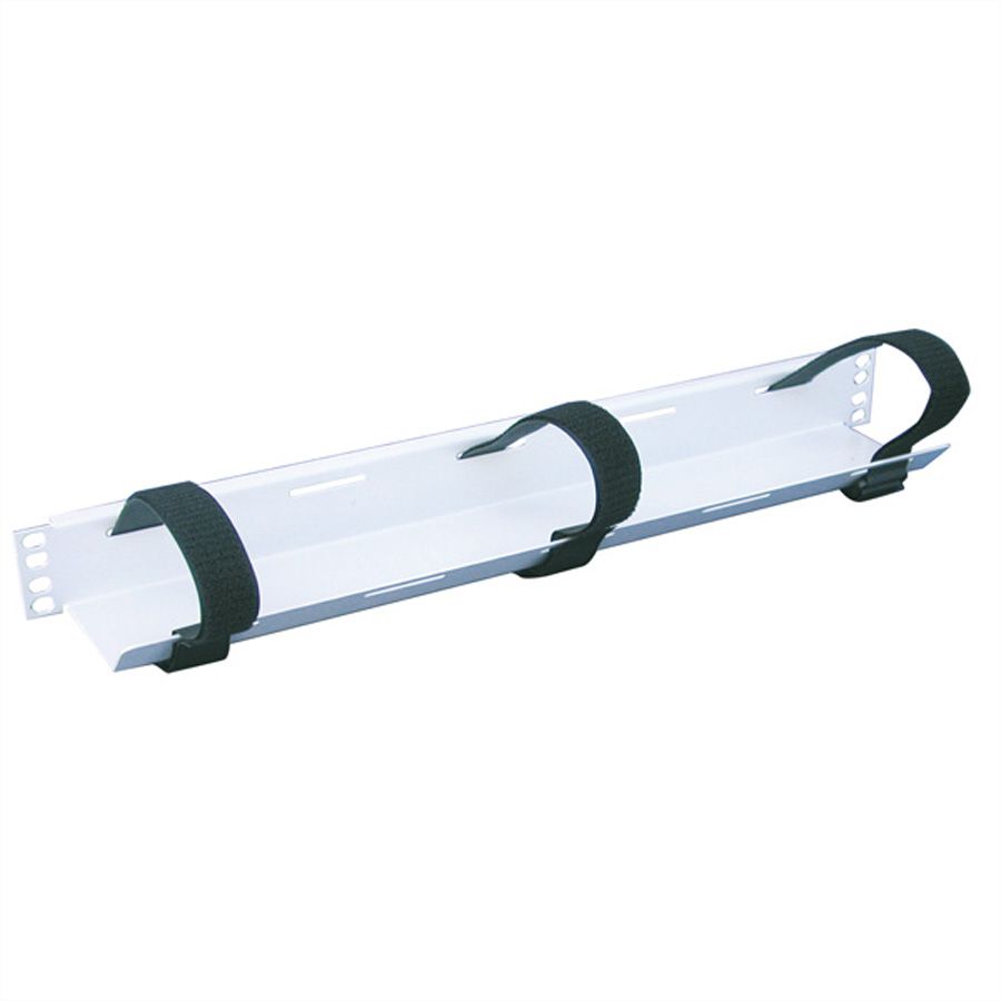19"-Kabelführung 1 HE mit 3 Klettbändern, grau, C
