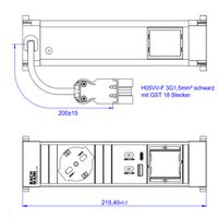 BACHMANN POWER FRAME S 1xP40 USB A&C 22W, 1xCM 0,2m GST18 Italia