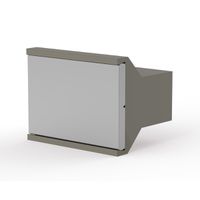 SCHROFF Griff in Trapezform, grau (ohne Aushebefunktion) - KUNSTSTOFFGRIFF 4TE GRAU