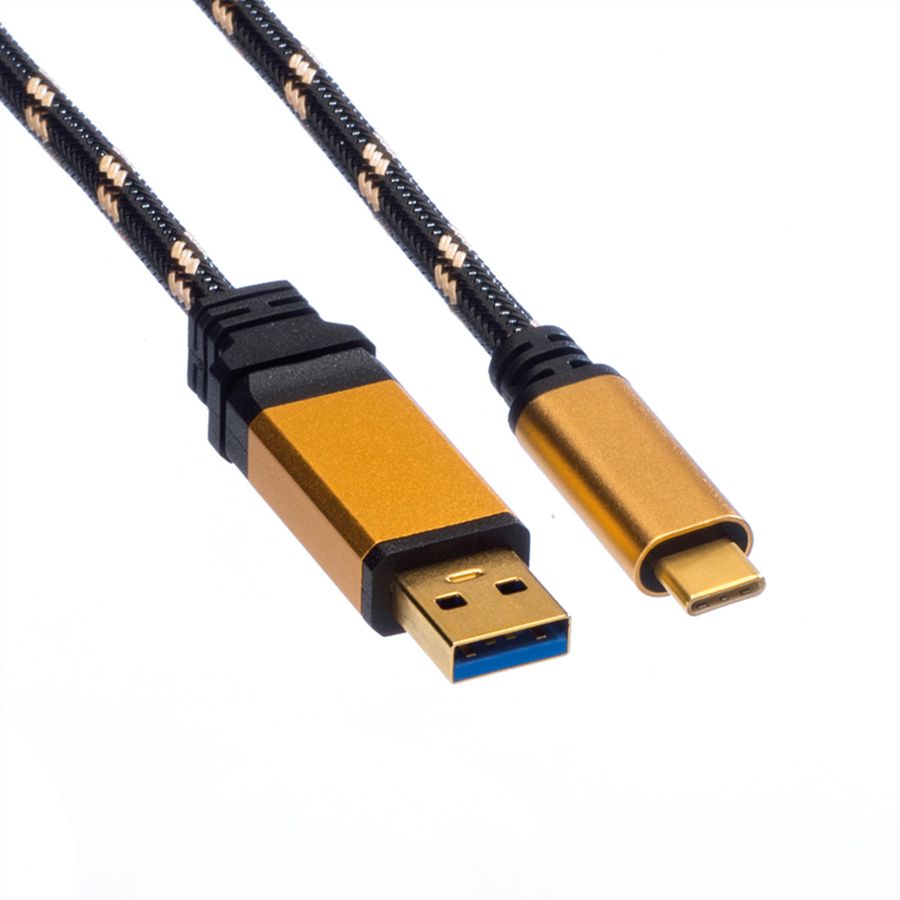 ROLINE GOLD USB 3.2 Gen 1 Kabel, USB A-C, ST/ST, 0,5 m