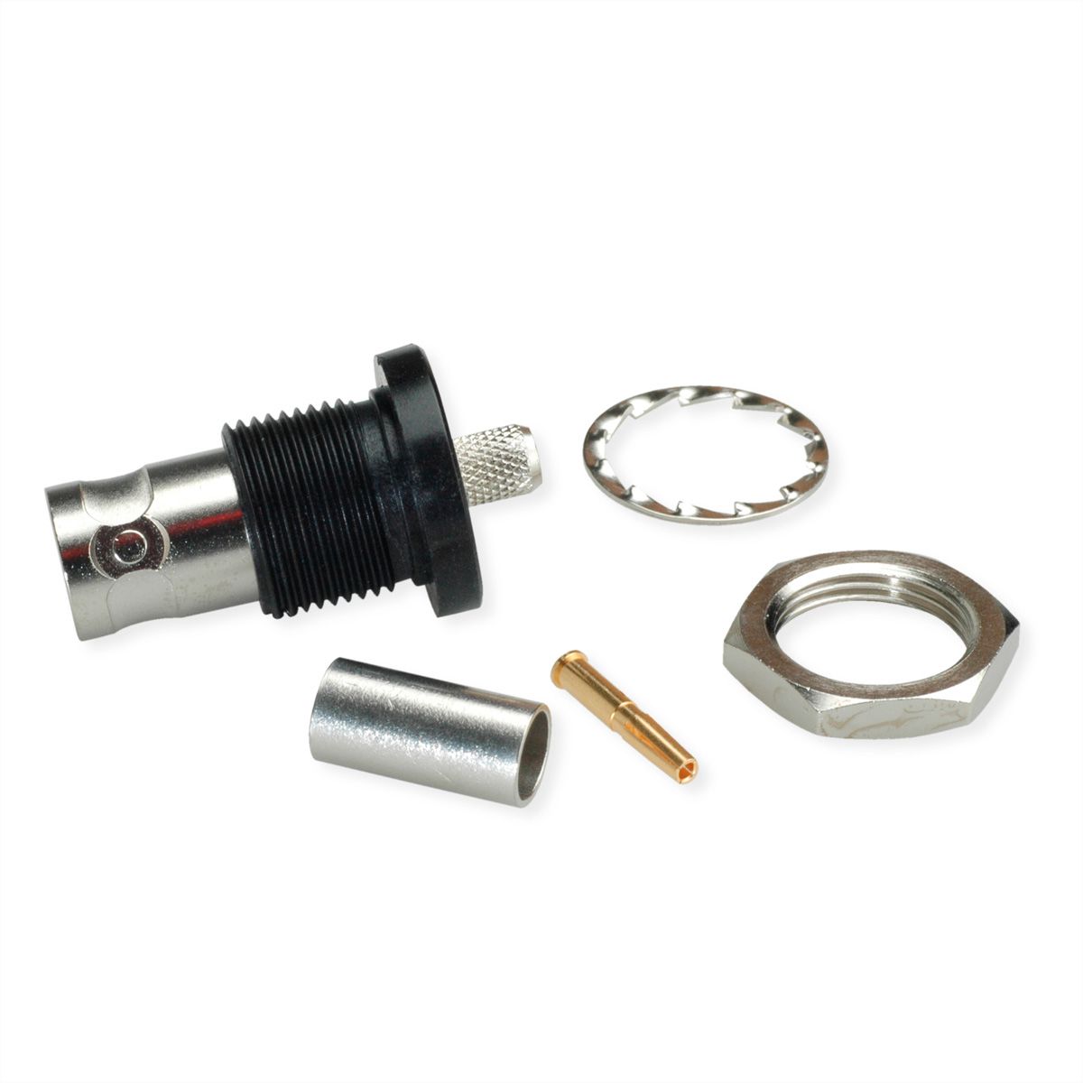 TELEGÄRTNER BNC-Kabeleinbaubuchse 50 Ohm für  RG-58C/U, isoliert