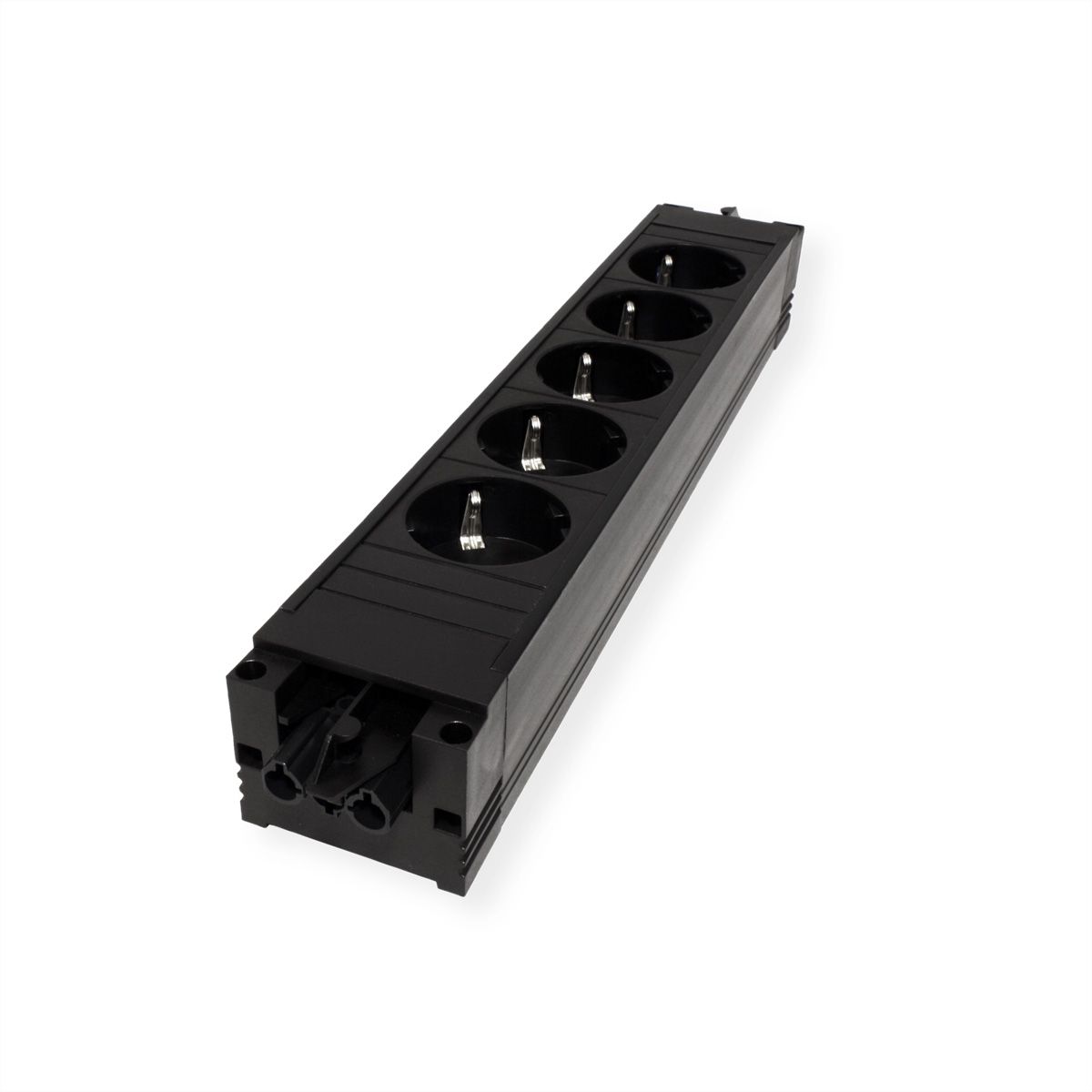 BACHMANN STEP BASE Schutzkontakt, 5x CEE7/3, schwarz