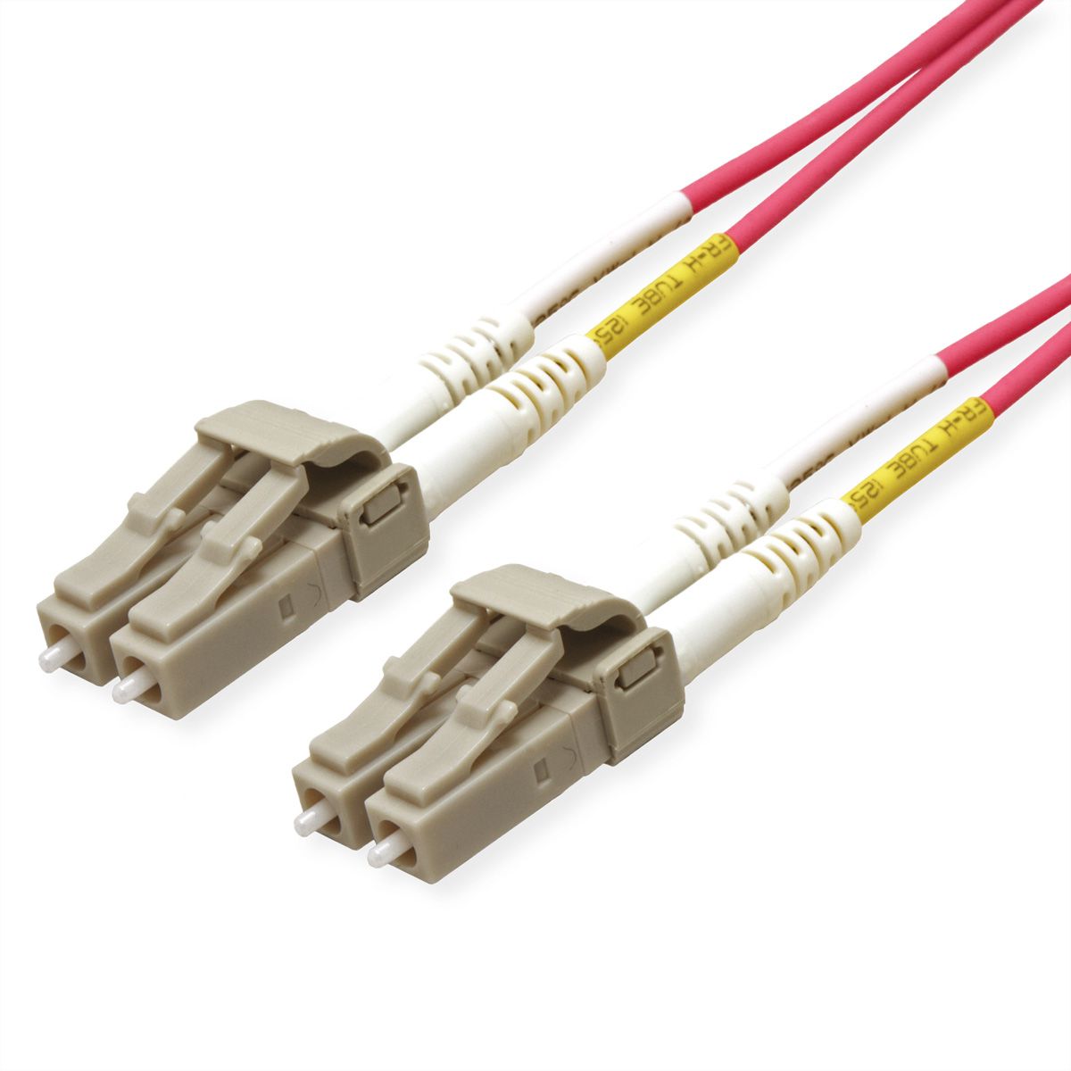 ROLINE LWL-Kabel 50/125µm OM4, LC/LC, LSOH, Low-Loss, violett, 0,5 m