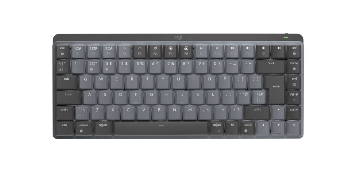 Logitech MX Mini Mechanical Tastatur Büro RF Wireless QWERTY UK Englisch Graphit, Grau