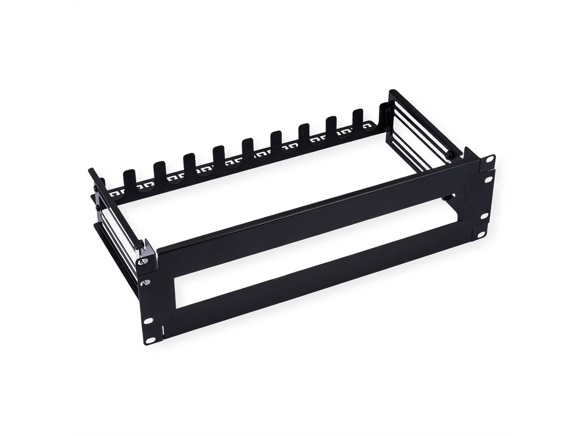 VALUE 19"-Tragrahmen für Hutschienengeräte, 3HE, schwarz