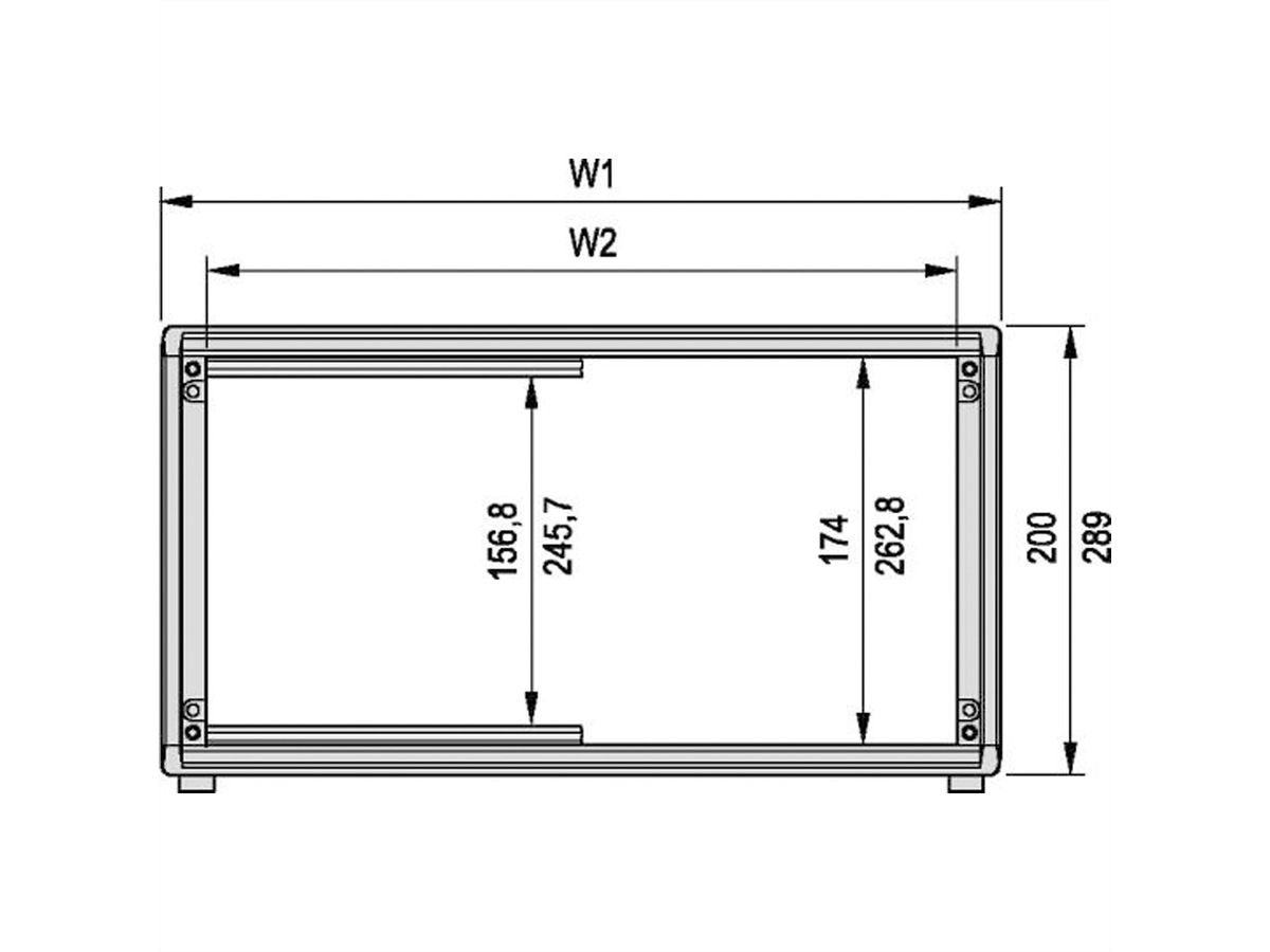 SCHROFF Gehäuse 4 und 6 HE, ungeschirmt - PROPAC PRO GEH.6HE 84TE 446T
