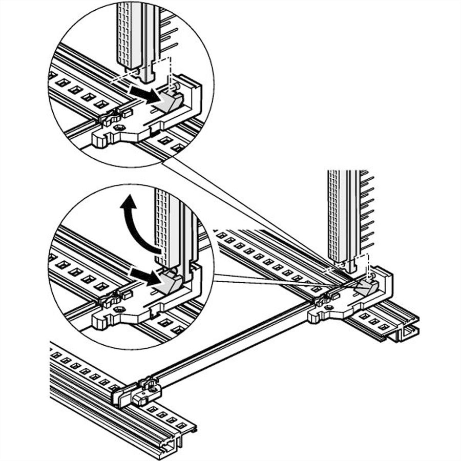 SCHROFF Führungsschiene, 160 mm, mit integrierter Befestigung für Steckverbinder - FUEHRSCH-STECKVERB.ROT 160T(2)